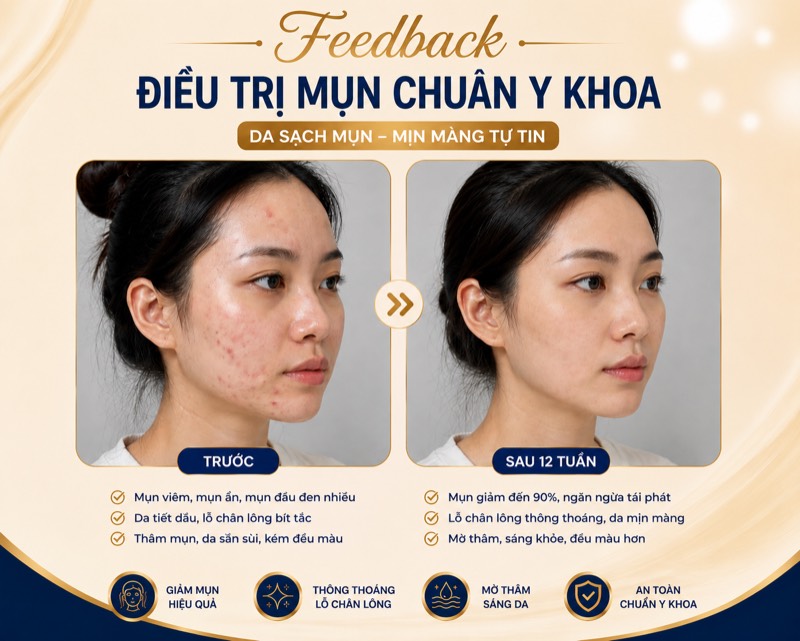 Feedback điều trị mụn nữ